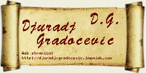 Đurađ Gradoćević vizit kartica